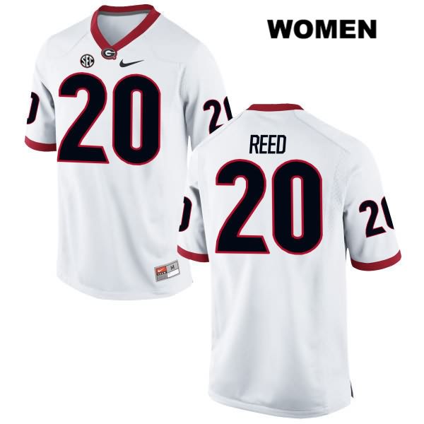 Georgia Bulldogs Women's J.R. Reed #20 NCAA Authentic White Nike Stitched College Football Jersey GTZ1856JW